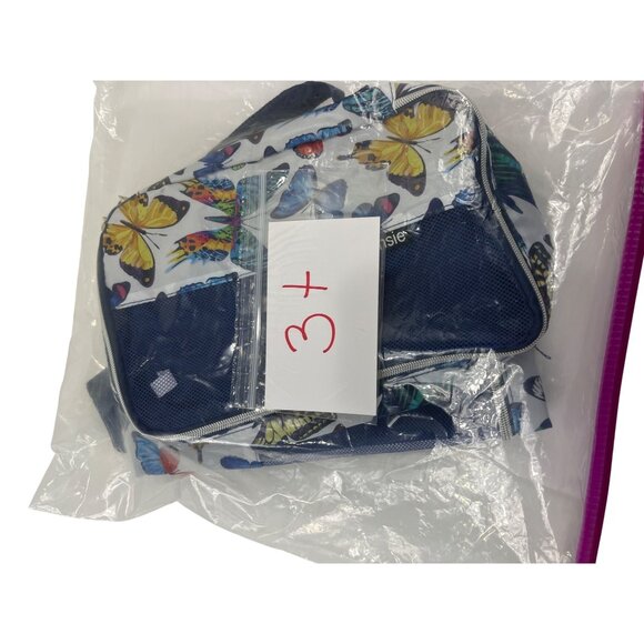 Kensie 2-Piece Packing Cube Set With Colorful Butterfly Print & Mesh Front Panel - Picture 8 of 9